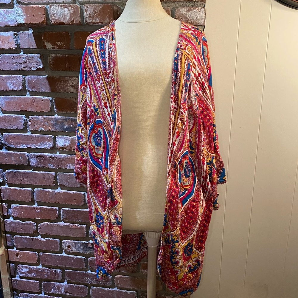 Bright colored Kimono/ overpiece